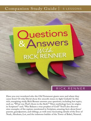 cover image of Questions and Answers With Rick Renner Study Guide